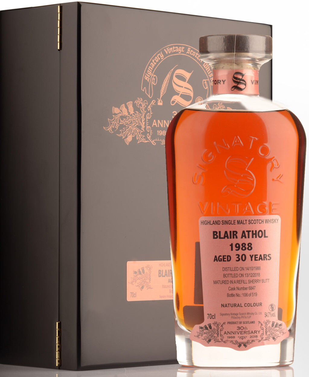 Blair Athol 30yo, 1988 - 2018, Signatory Vintage 30th Anniversary 
