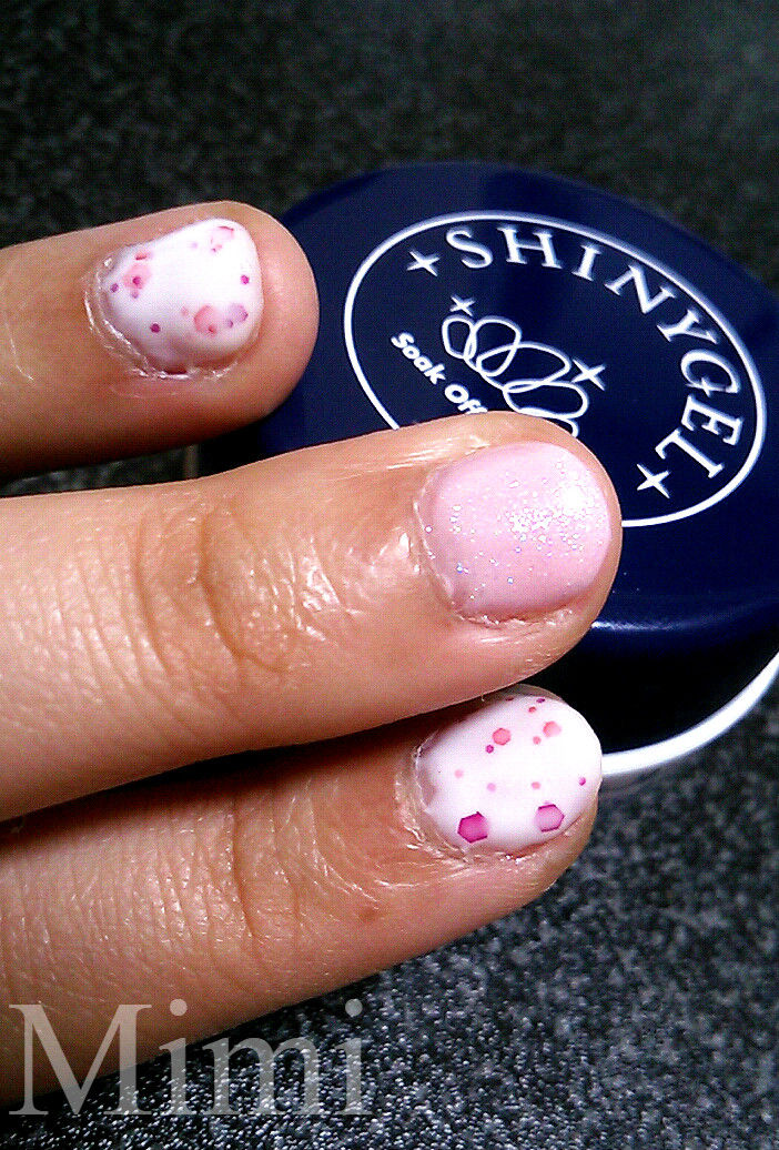 ネイル工房の苺ミルクネイル 時短ジェルで楽々ネイルアートしてみた セルフジェルネイル Mimi