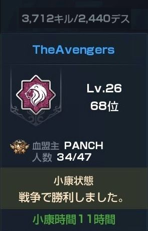 7.7-7.14 Ave戦争結果