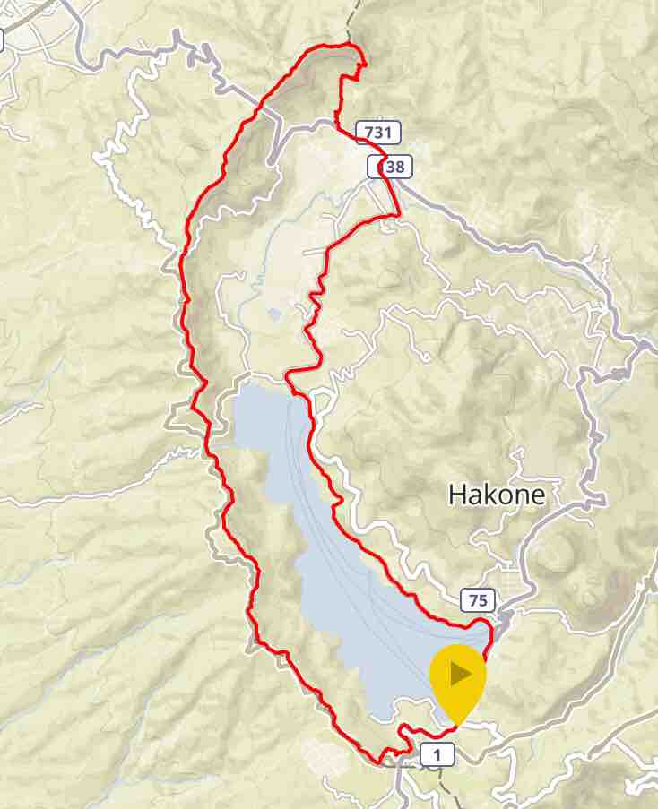 箱根外輪山 半周トレイル 芦ノ湖畔ロード36km Starman503のultraトレイル挑戦