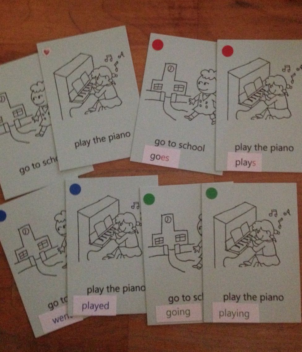 動詞カードが届いたら 英語と子ども シリウスたいむ