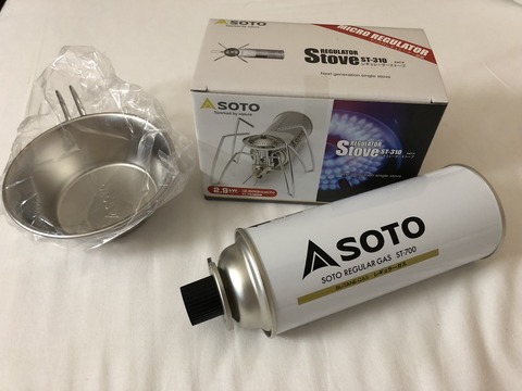 SOTOのバーナーストーブとシエラカップのセット