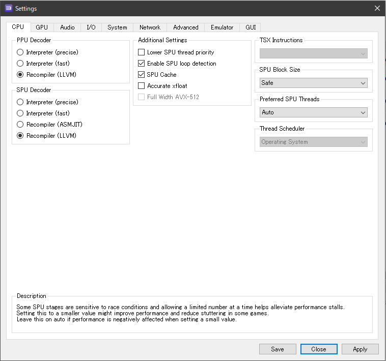 Rpcs3 少しでも快適にプレイできる設定 メモ的なブログ Rpcs3 少しでも快適にプレイできる設定 メモ的なブログ