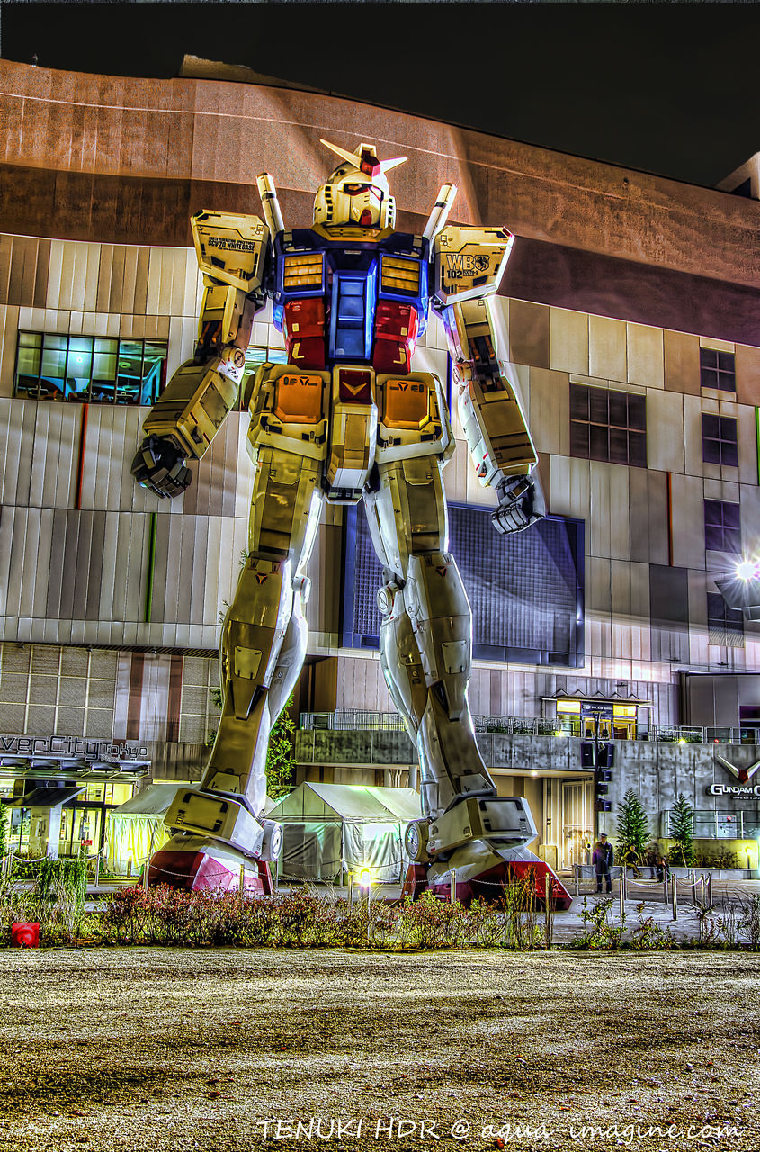 深夜ツーリング お台場ガンダム訪問 シロクマックス T Max