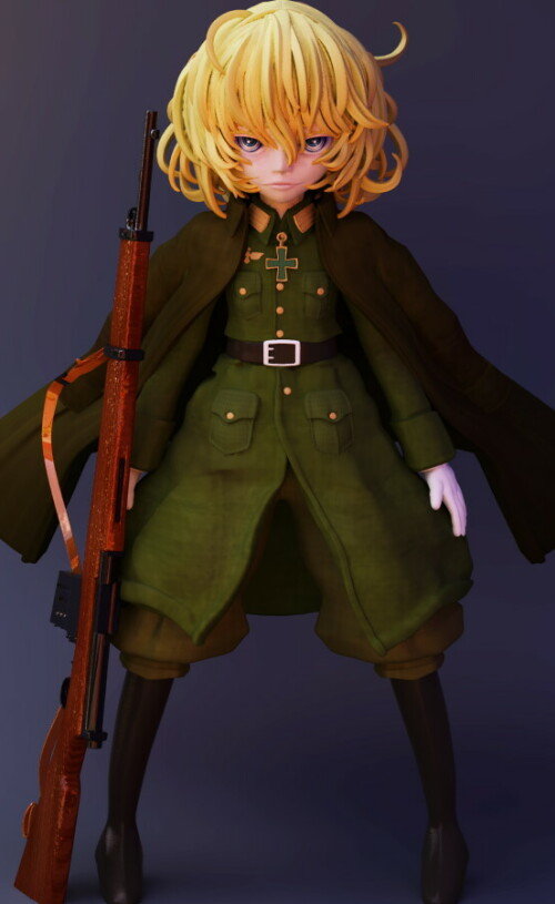 幼女戦記 ターニャ デグレチャフ少佐の製作記 気まぐれ絵日記 3dcgとフィギュア製作記