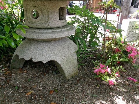 石とうろうの後ろ
