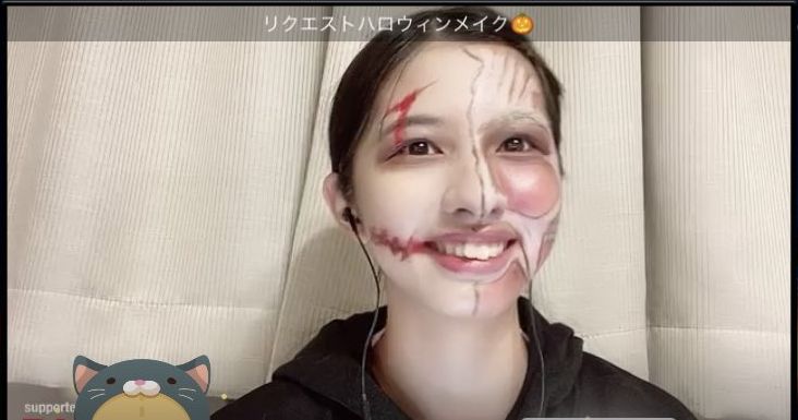 ノイミー なっちゃんのハロウィンメイク配信 河口夏音 イコラブ プレス イコラブまとめ