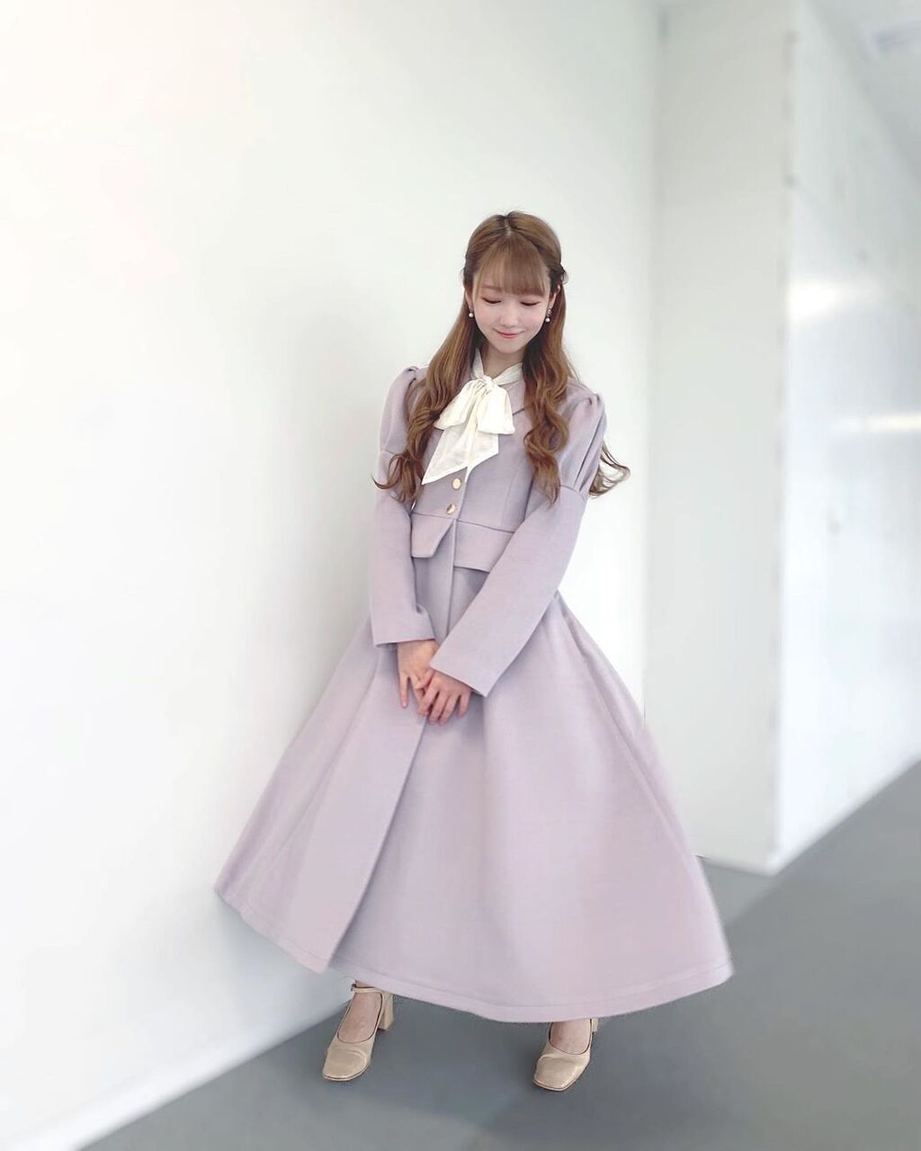 パフスリーブロングコート 大谷映美里 LARME Inframince イコラブ 