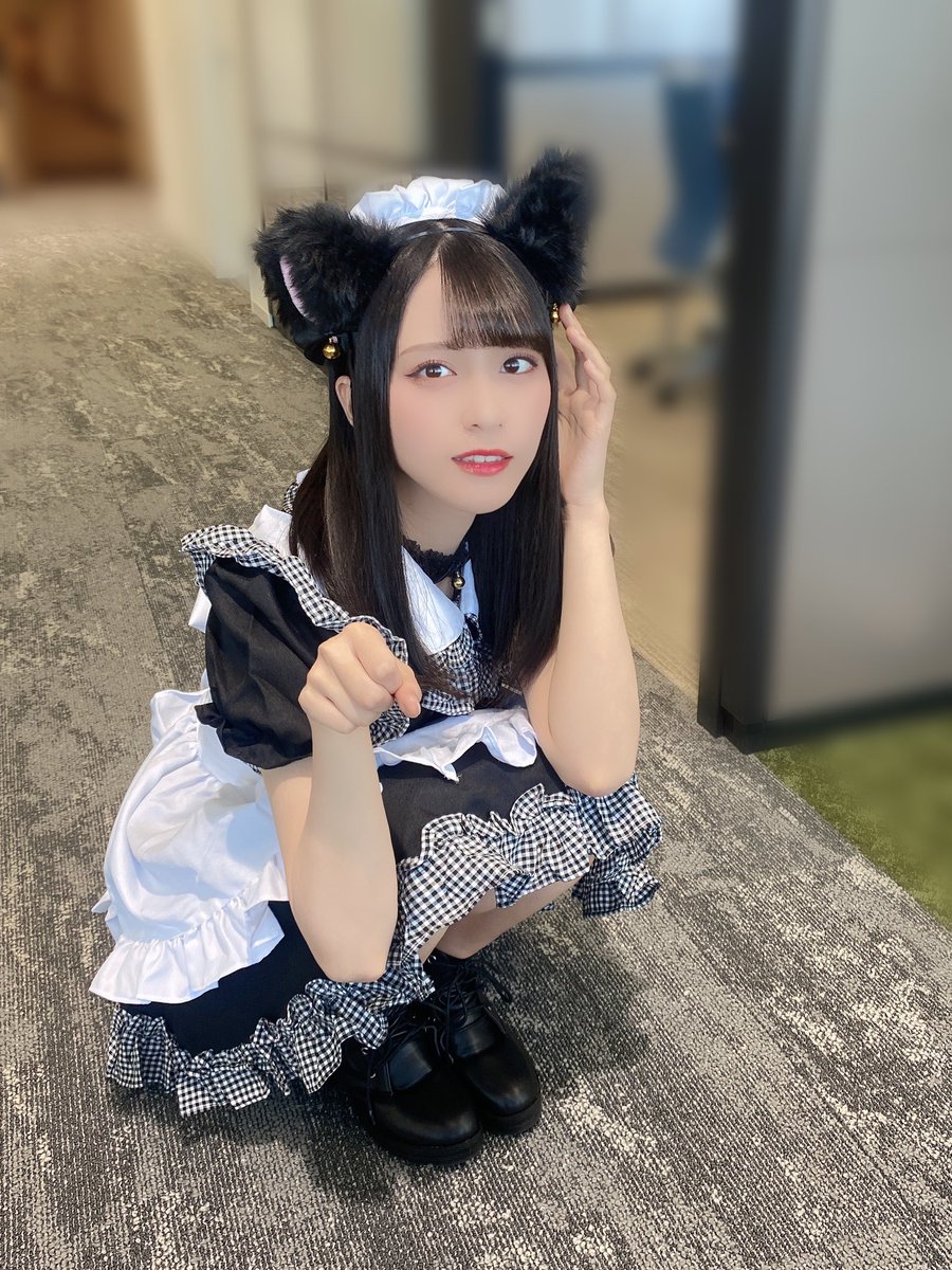 佐々木舞香　直筆　生写真 猫 イコラブ 7周年コンサート猫衣装 直筆生写真 佐々木舞香 ヨリ