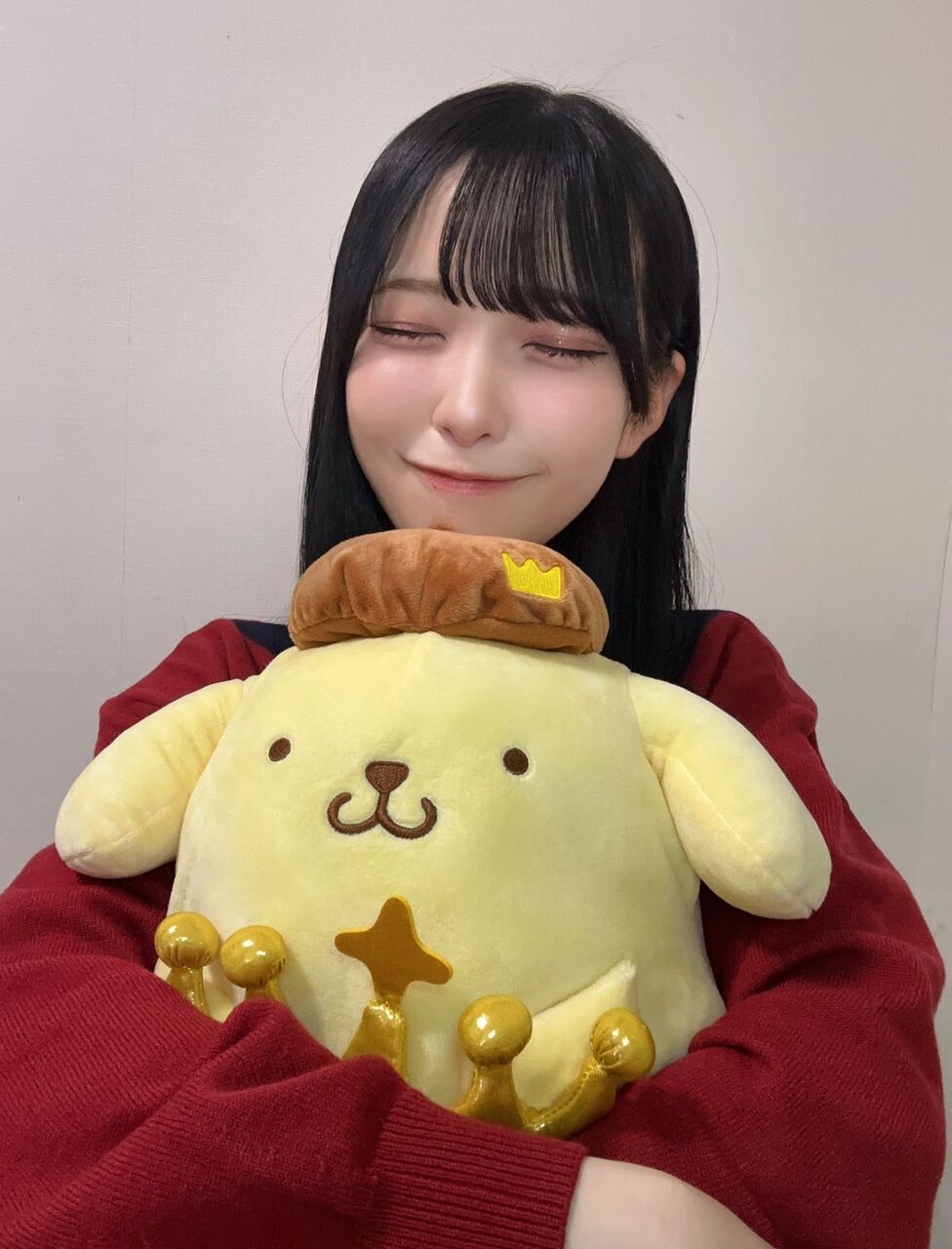 ニアジョイ] ≒JOYとポムポムプリンくんのコラボぬい、思ったよりデカ