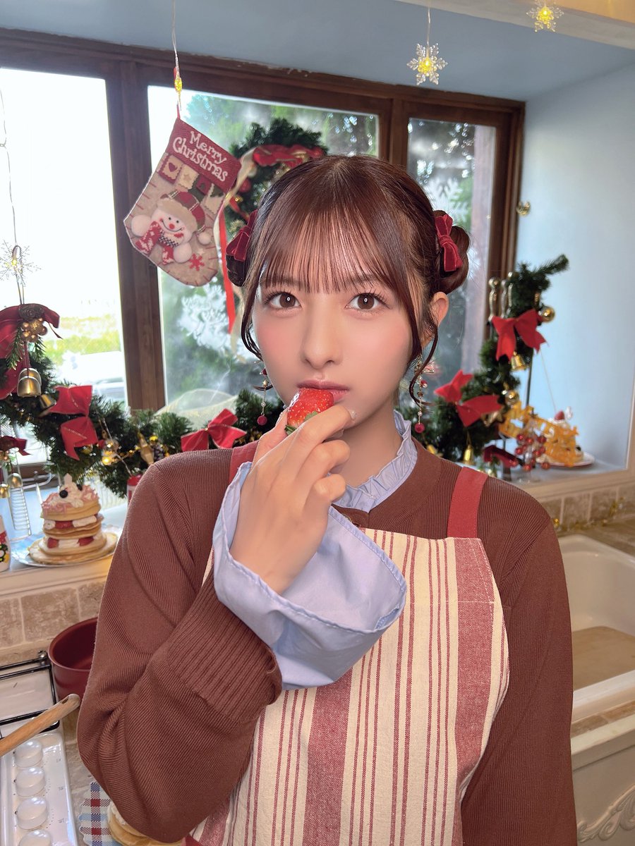 はんぶんこクリスマス 蟹沢萌子 チュウ 直筆 ≠MEがケーキを“はんぶんこ”、蟹沢萌子＆冨田菜々風センターの