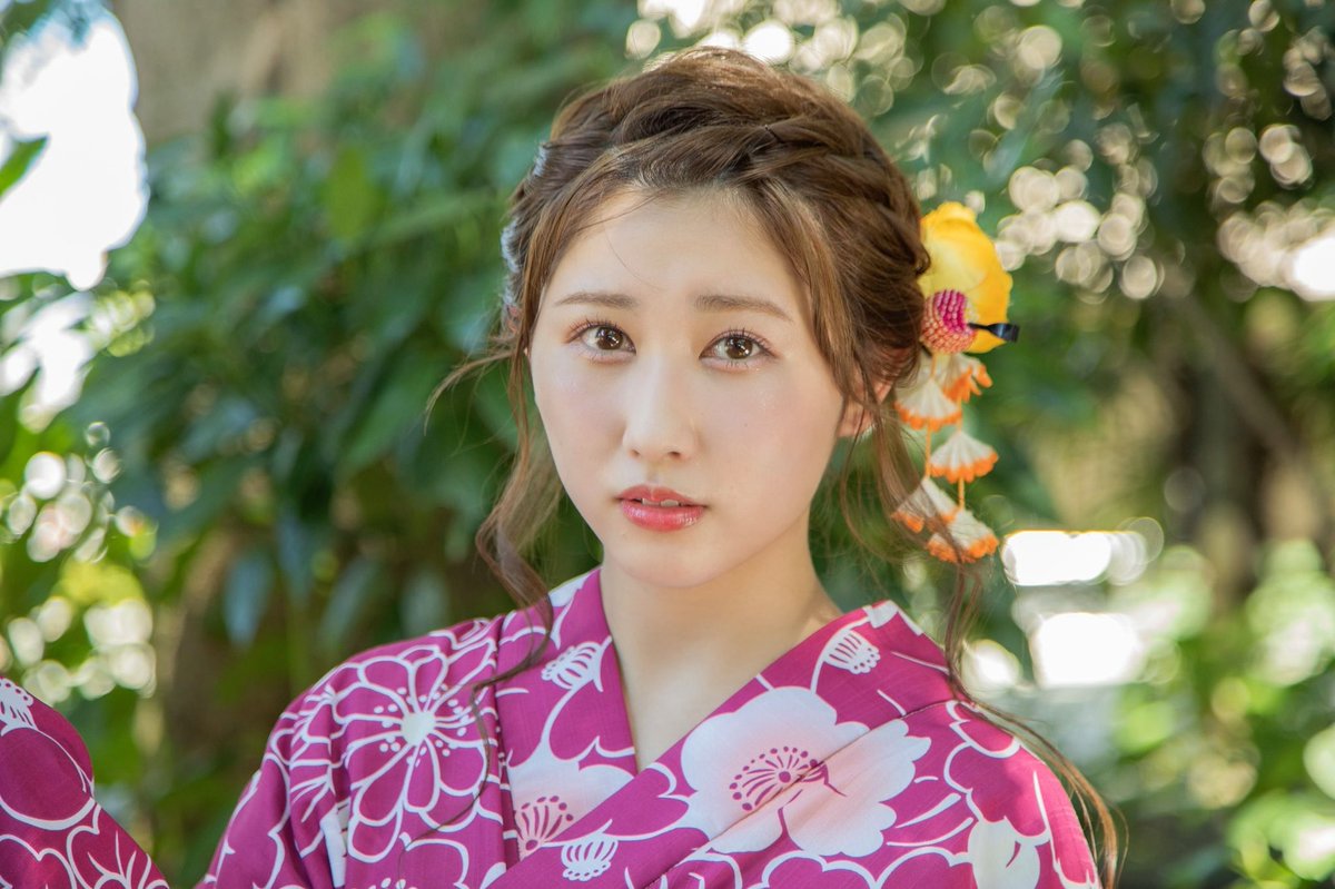 イコラブ] 山本 杏奈「（浴衣、デコだし）似合ってる