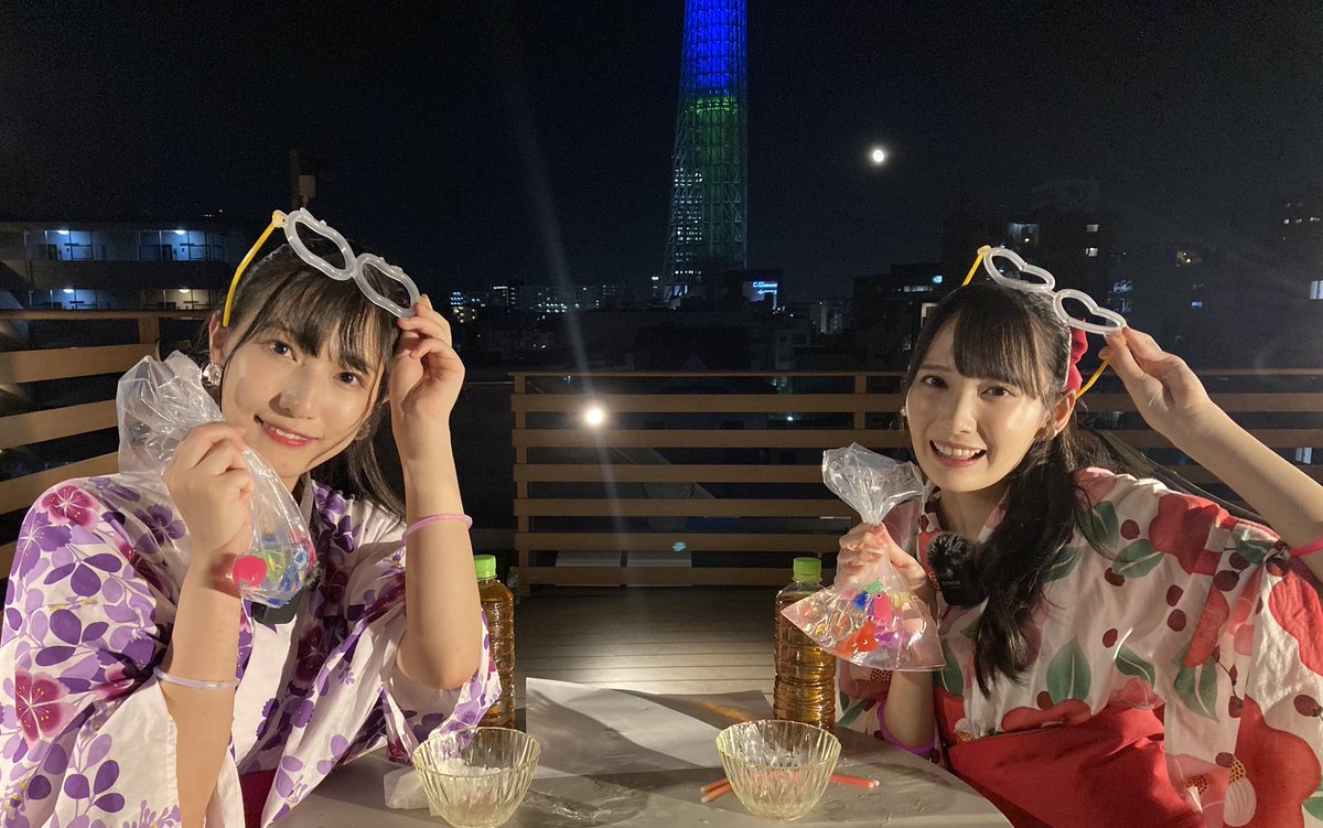 ノイミー] 蟹沢萌子＆鈴木瞳美の”浴衣でセルフ夏祭りな休日”! 実況など