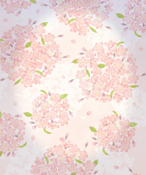 桜のイメージ手毬遺影素材