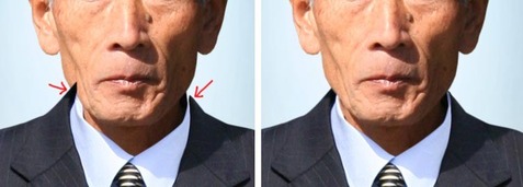 photoshopで遺影首回りの修正