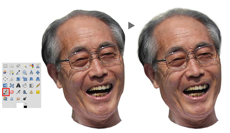 遺影の作り方(3)GIMP編 : 遺影素材屋.com