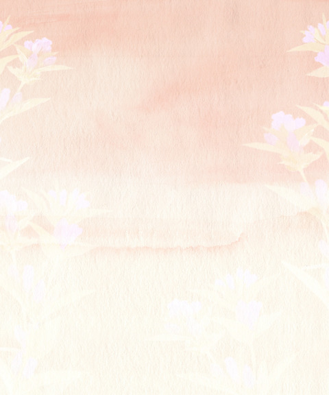 花と夕景イメージ無料素材