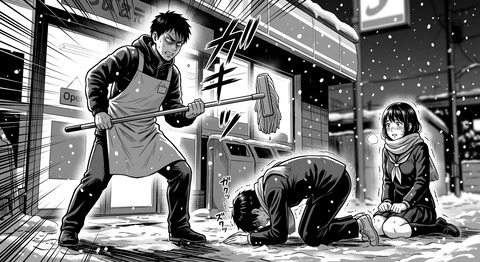 【スカッと】掃除後の床にコーヒーをぶち撒け「はいやり直しｗ」と笑うDQN高校生。ブチ切れて極寒の外で正座＆土下座させた結果ｗｗ