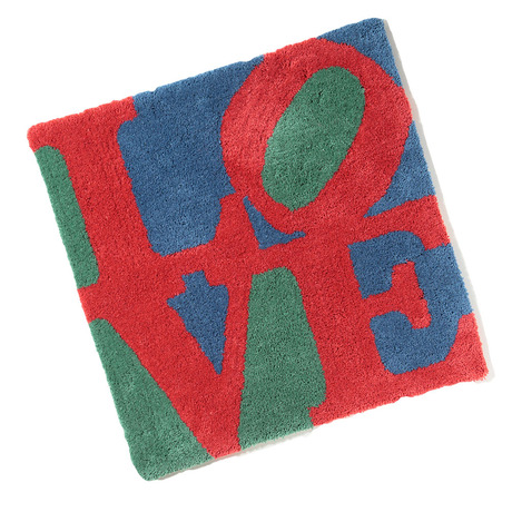 SECOND LAB. LOVE RUG / ROBERT INDIANA / BLUE