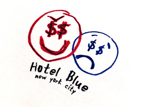 HOTEL BLUE NYC MONEYS EVIL T-SHIRT