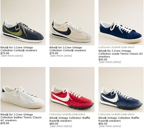 nike x j. crew waffle racer