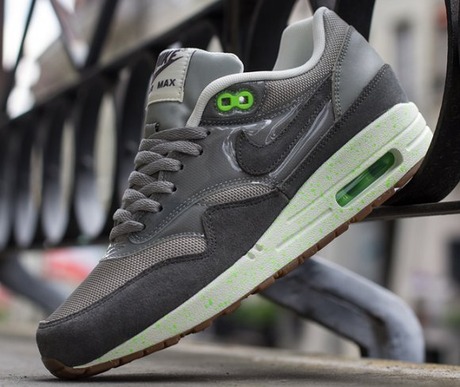 Nike WMNS Air Max 1Mine Grey/Mercury Grey-Flash Lime-Sail