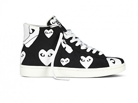 comme des garçons play x converse pro leather