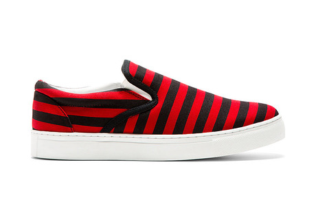 UNDERCOVER 2014 Spring/Summer Striped Slip-On Shoes