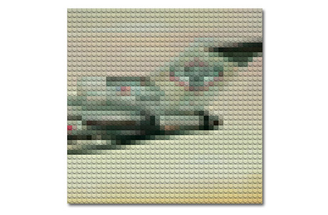 Iconic Album Covers Pixelated with LEGO