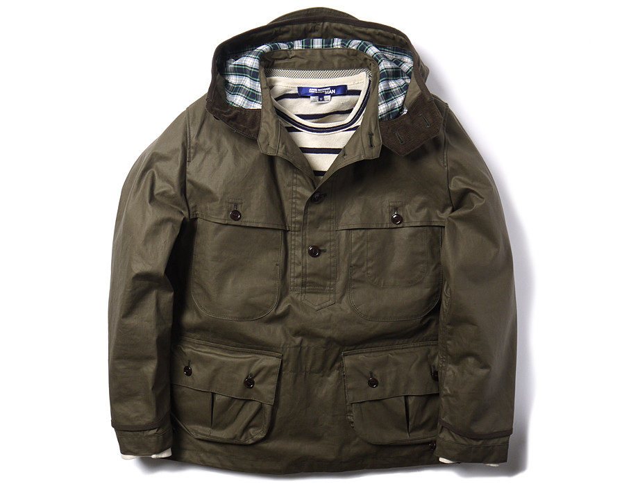 JUNYA WATANABE MAN パーカー 溶く S 白x青(ボーダー) 【古着】【中古】 