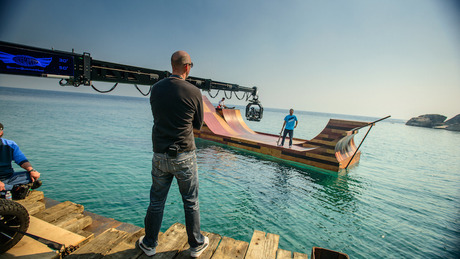 Bob Burnquist's Floating Skate Ramp