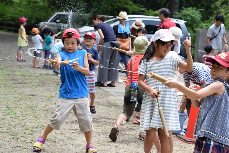 竹水鉄砲の作り方 陣取り合戦 第3回青葉の森夏の陣 青葉の森緑地