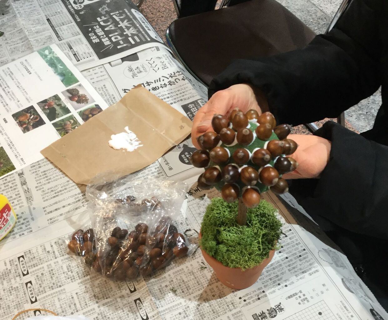 クラフト体験「木の実のアレンジメント」を開催しました : やまいち