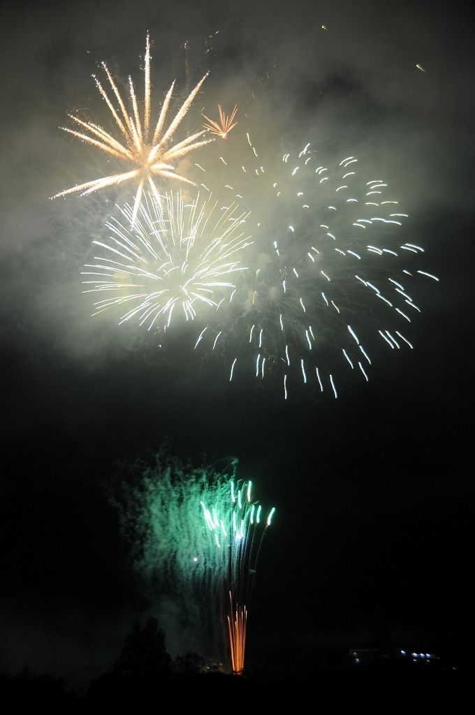 泉区民まつりの花火大会から 七北田公園都市緑化ホール