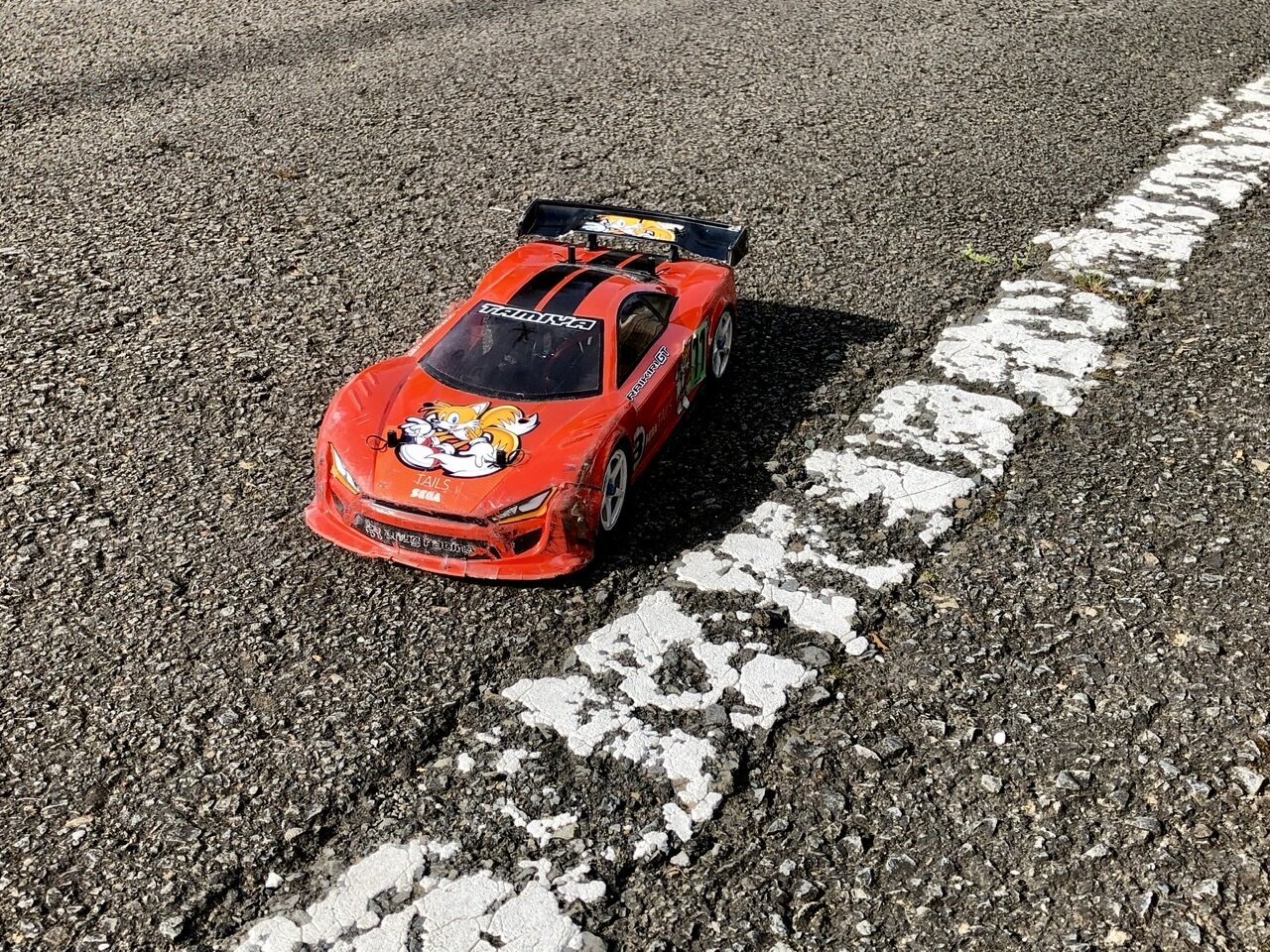 TT-02 type-SR試走！切れ味抜群だけど難しいぞコレw : 小学生の息子と