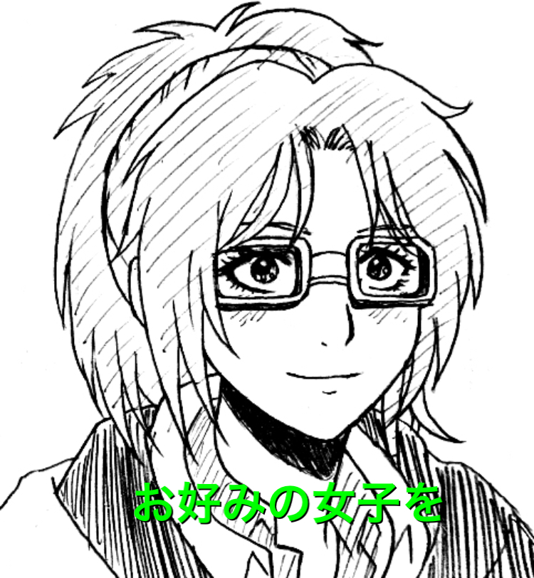 美少女描いてみよう ツイッターお題 休日は色鉛筆