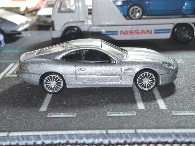Miniature Aston Martin DB7 Cararama 1/72 - Gris étain - Boîte D'origine