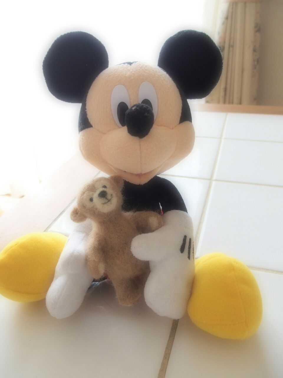 羊毛ダッフィー作ったよ スカイままの曇りのち晴れ時々disney Walking