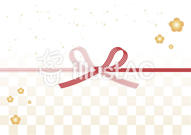 イラストac 熨斗 水引き蝶結び Sky Roots 海と空の境目で