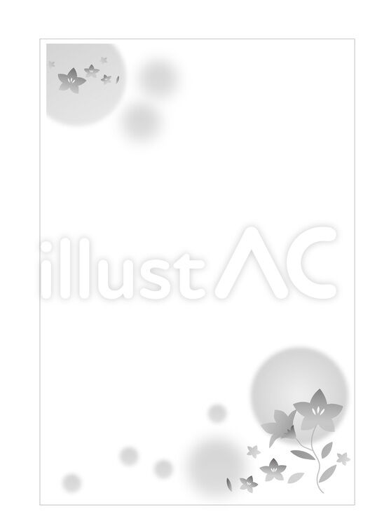 イラストac 喪中はがき背景 桔梗 Sky Roots 海と空の境目で