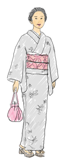 女性の着物イラスト 似顔絵イラスト制作のきまぐれブログ