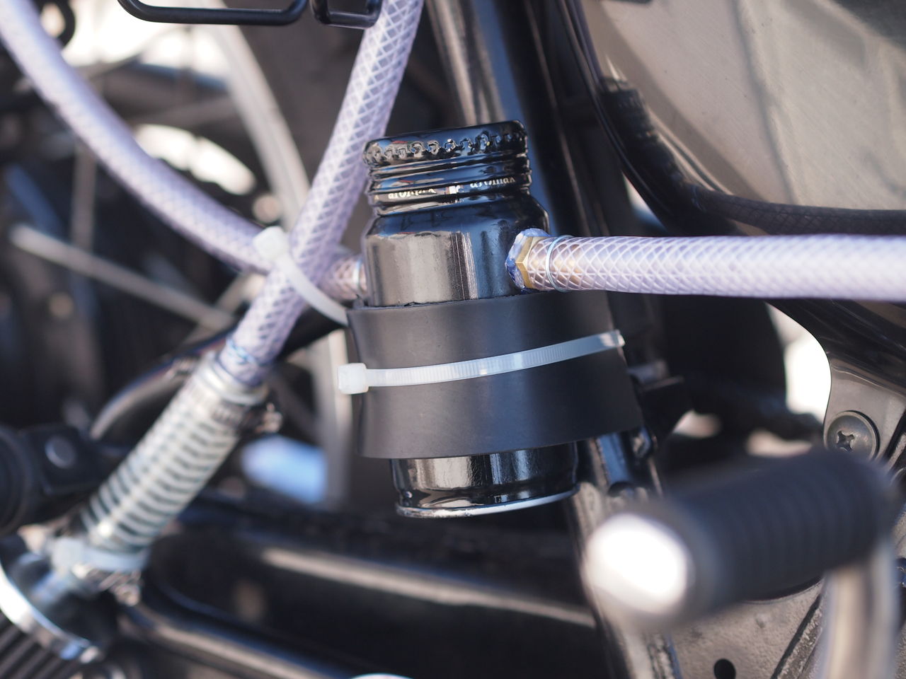 オイルキャッチタンク自作 Hello Rider