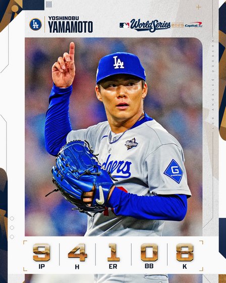 ブルージェイズファン「今まで見てきたピッチャーの中で一番凄かった！」ワールドシリーズで完投勝利を達成した山本由伸選手に対する海外の反応