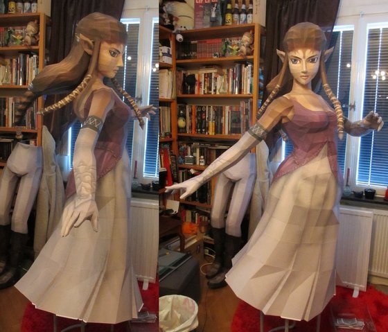 lifesize_papercraft_zelda