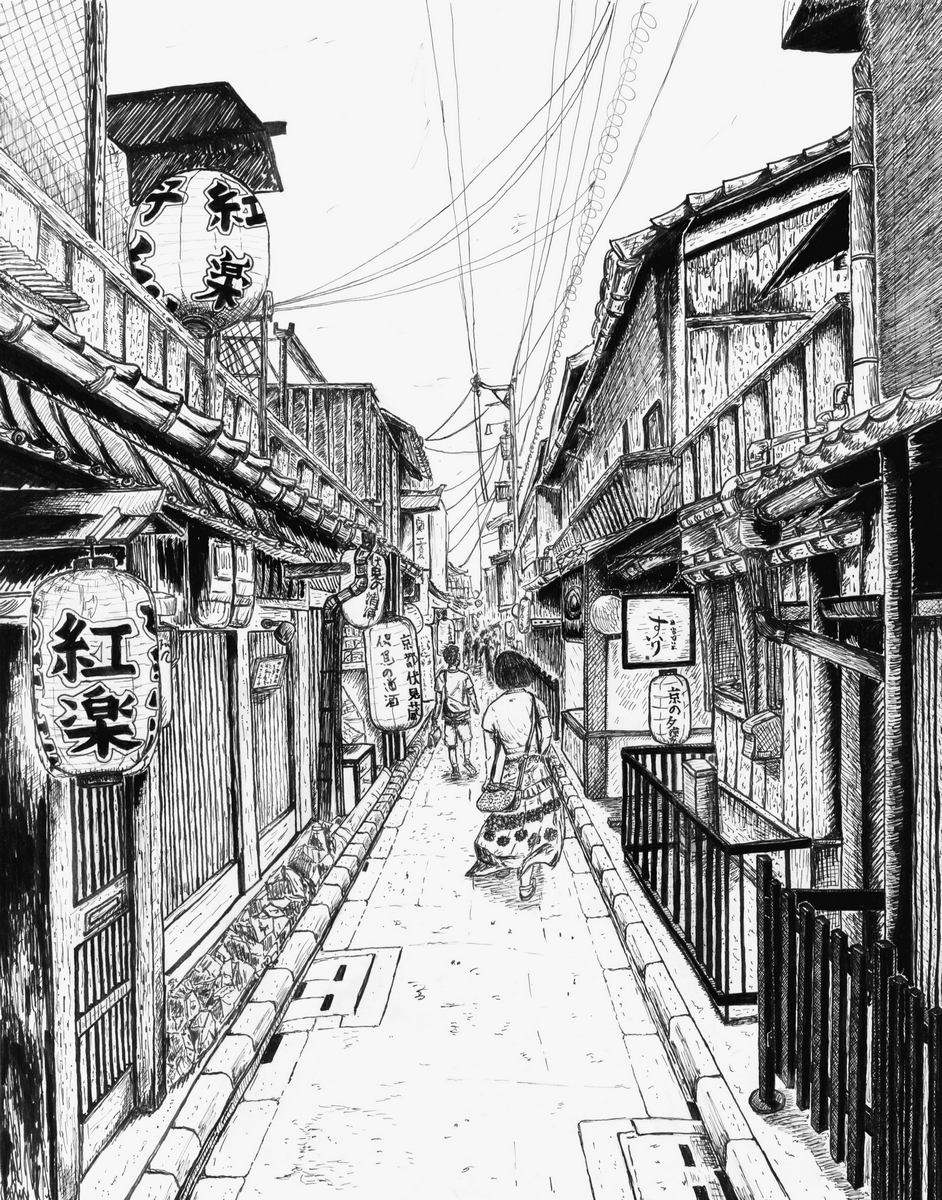 海外 10年ぶりに絵を再開した 日本の京都の小路を描いてみた 海外の反応 すらるど 海外の反応 海外 10年ぶりに絵を再開した 日本の京都の小路を描いてみた 海外の反応 すらるど 海外の反応