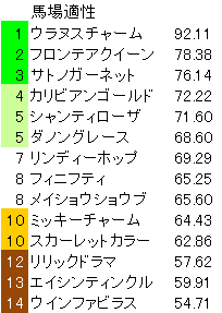 クイーンステークス 馬場適性