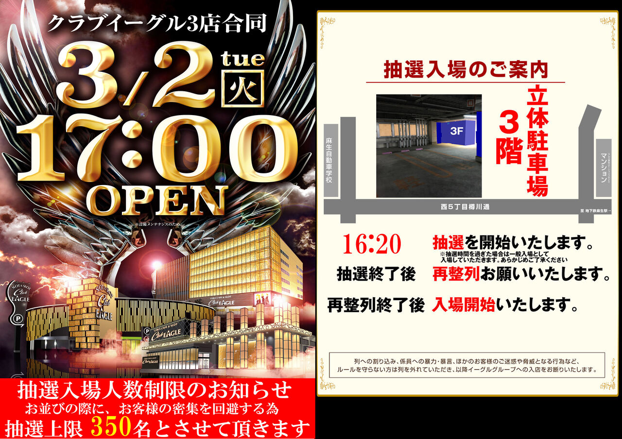 特別記事 3 2クラブイーグル麻生店 時差17 00オープン 集計結果 札幌 道央スロットアナライズ