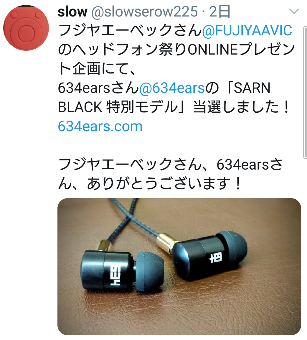 634ears SARN レビュー : slow AUDIO，slow LIFE