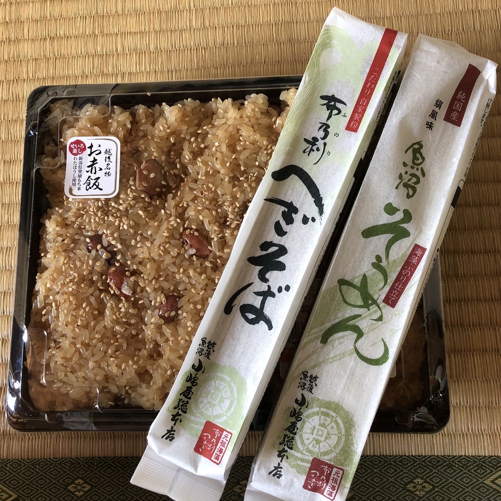 長岡土産の しょうゆおこわ と 不海苔蕎麦 My Favorite Mistake