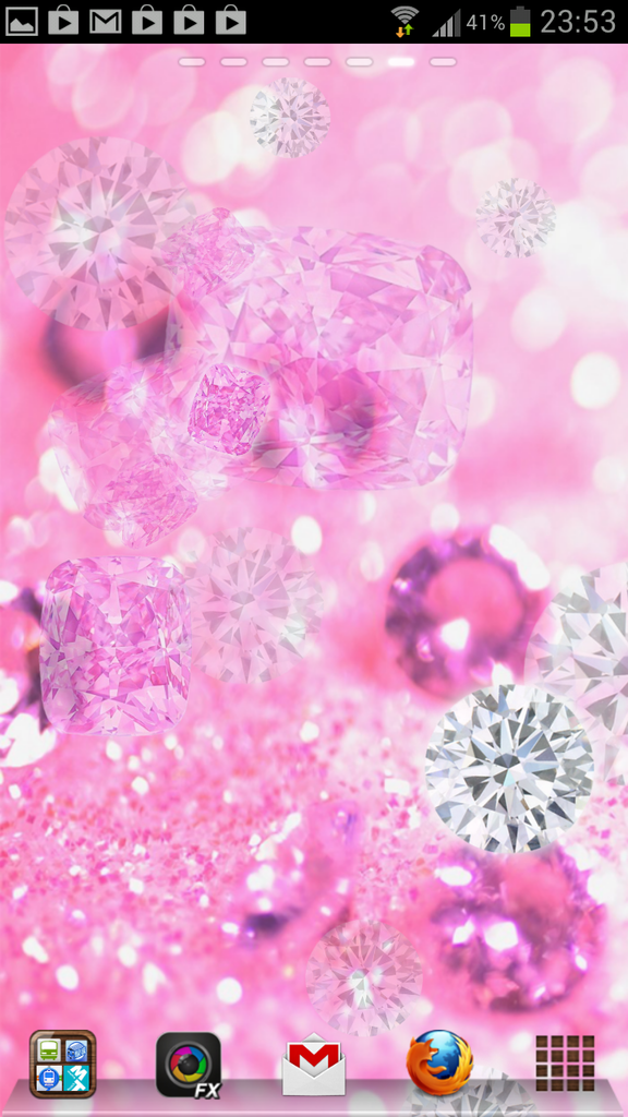 スマホのホーム画面に キラフワ なダイヤモンドを散りばめよう ライブ壁紙 ピンクダイヤモンドライブ壁紙 Androidアプリ S Max